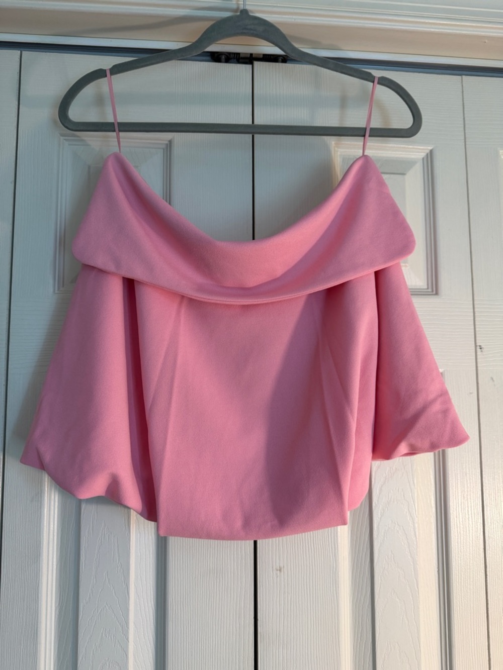 Zara Pink Off-the-Shoulder Top